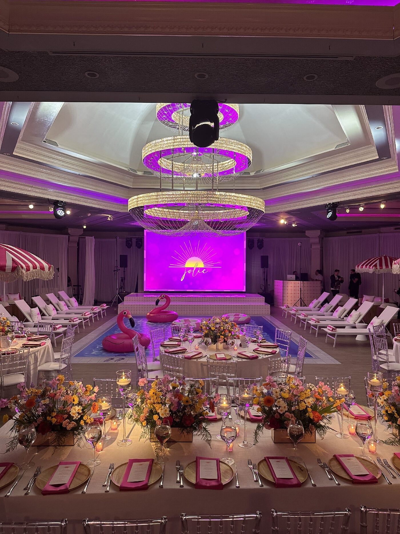 A Flamingo Pool Party, Built For The Guest Of Honor.
