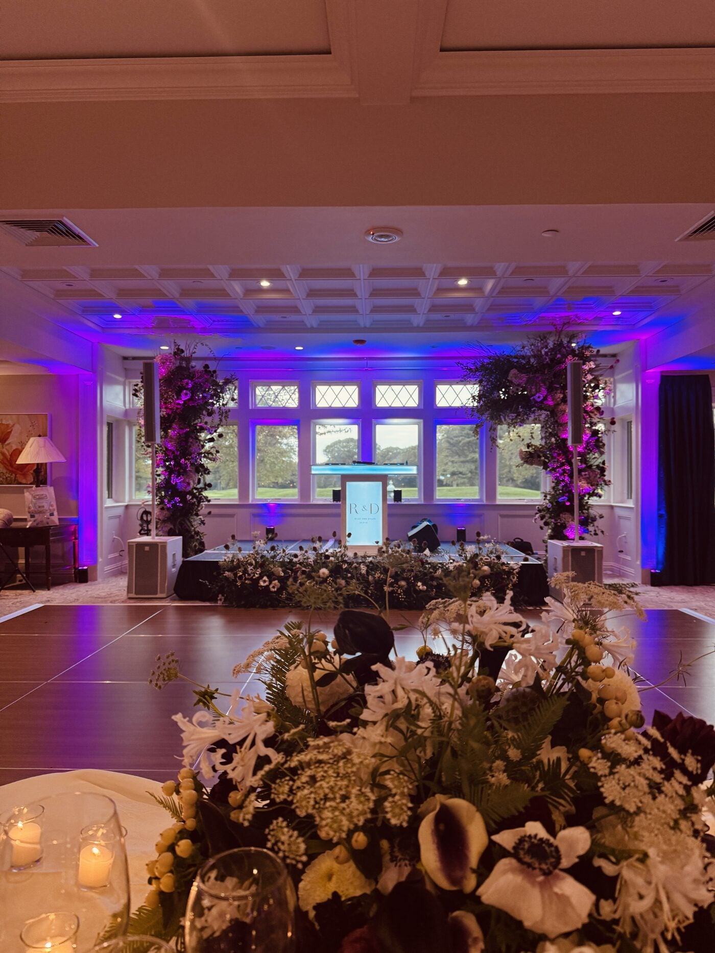 A Monogram-Lit Ballroom For Riley & Dylan.